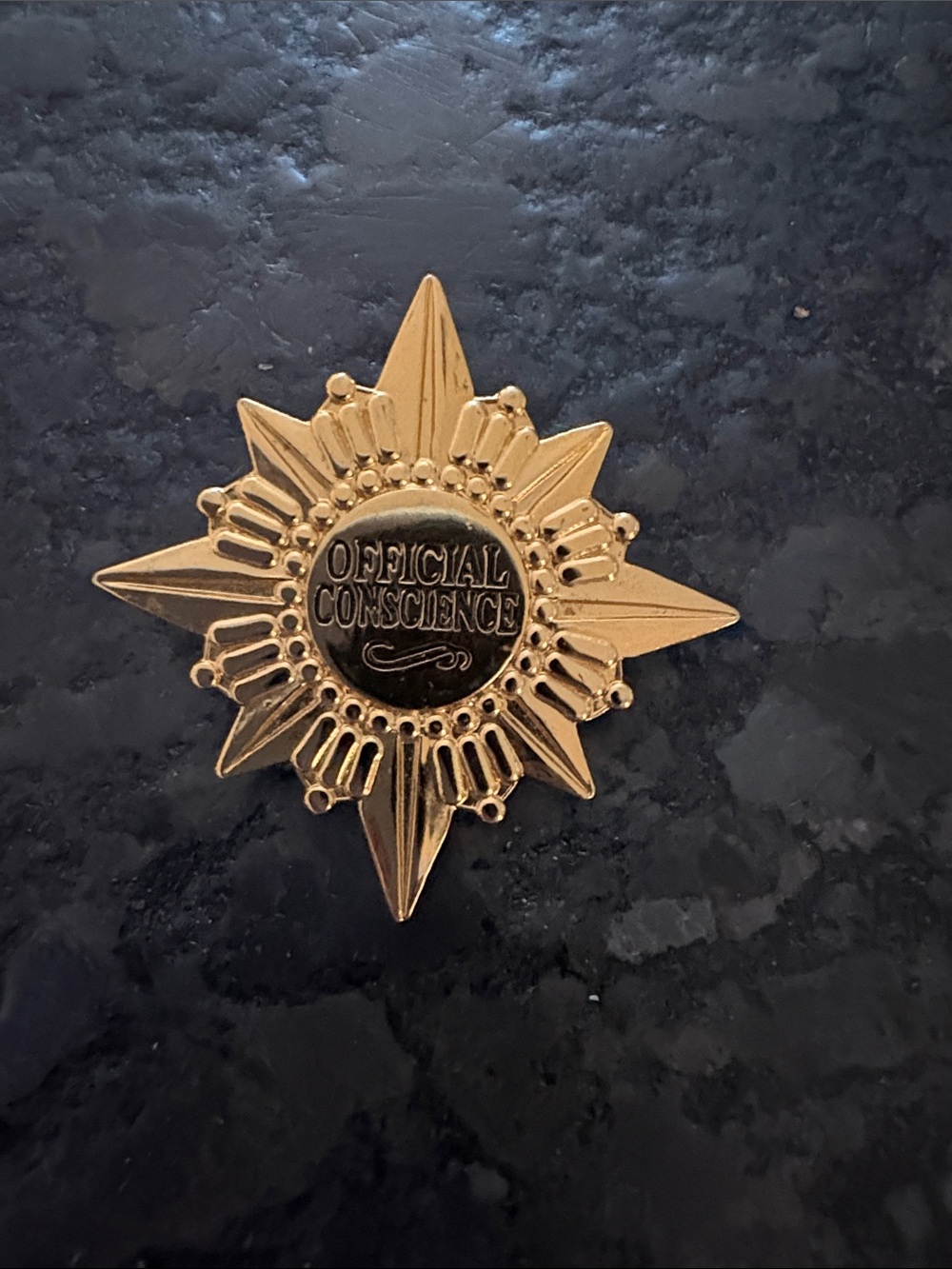 Gold Starburst Pin - "Official Conscience" Walt Disney Classica Collection 1997